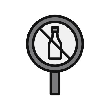 hiçbir alkol vektör çizim