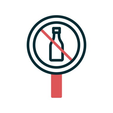 hiçbir alkol vektör çizim