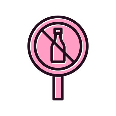 hiçbir alkol vektör çizim