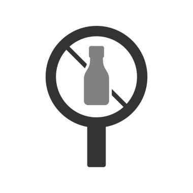 hiçbir alkol vektör çizim