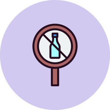 hiçbir alkol vektör çizim