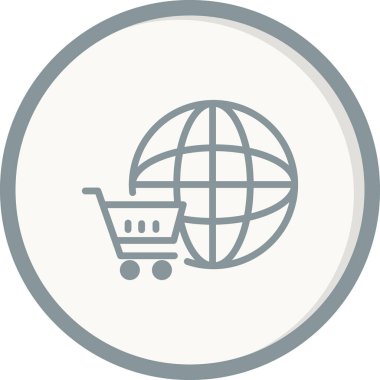 Çevrimiçi Dükkan simgesi vektör çizimi