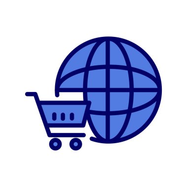 Çevrimiçi Dükkan simgesi vektör çizimi