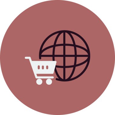 Çevrimiçi Dükkan simgesi vektör çizimi