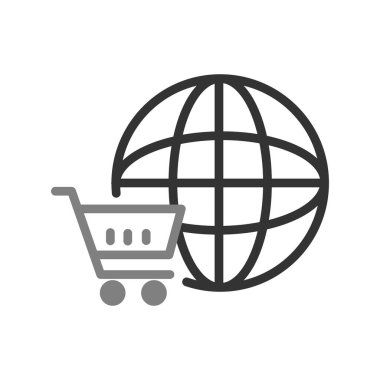 Çevrimiçi Dükkan simgesi vektör çizimi