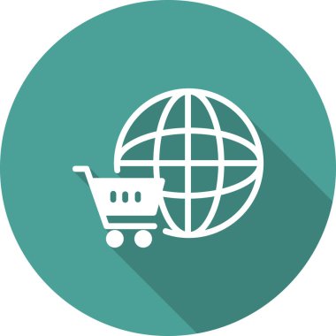 Çevrimiçi Dükkan simgesi vektör çizimi