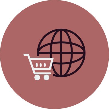 Çevrimiçi Dükkan simgesi vektör çizimi