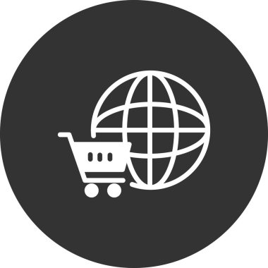 Çevrimiçi Dükkan simgesi vektör çizimi