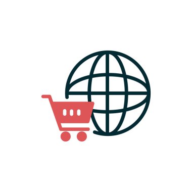 Çevrimiçi Dükkan simgesi vektör çizimi