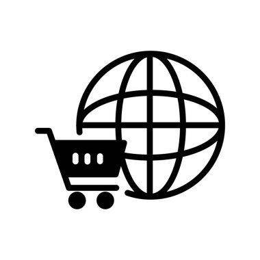 Çevrimiçi Dükkan simgesi vektör çizimi