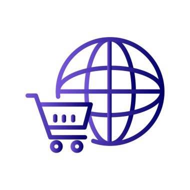 Çevrimiçi Dükkan simgesi vektör çizimi