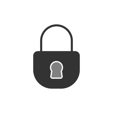 asma kilit ikon vektör çizimi