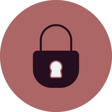 asma kilit ikon vektör çizimi