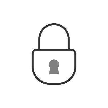 asma kilit ikon vektör çizimi