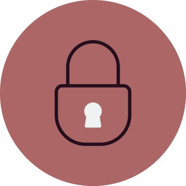 asma kilit ikon vektör çizimi