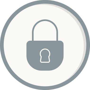 asma kilit ikon vektör çizimi