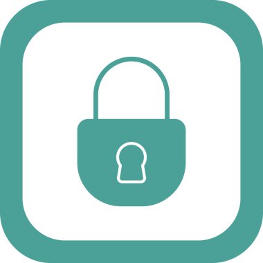 asma kilit ikon vektör çizimi