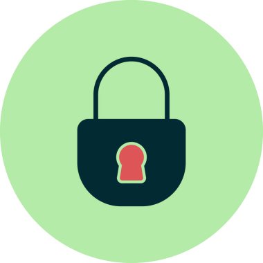 asma kilit ikon vektör çizimi