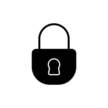 asma kilit ikon vektör çizimi