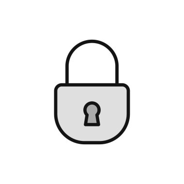 asma kilit ikon vektör çizimi