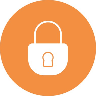 asma kilit ikon vektör çizimi