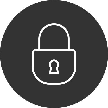 asma kilit ikon vektör çizimi