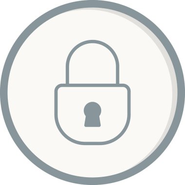 asma kilit ikon vektör çizimi