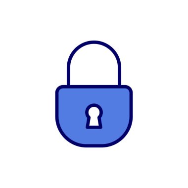 asma kilit ikon vektör çizimi