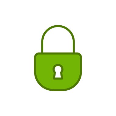 asma kilit ikon vektör çizimi