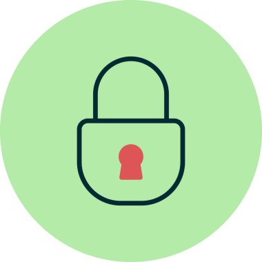 asma kilit ikon vektör çizimi