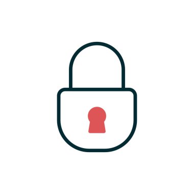 asma kilit ikon vektör çizimi