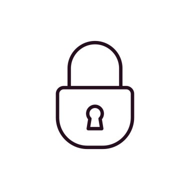 asma kilit ikon vektör çizimi