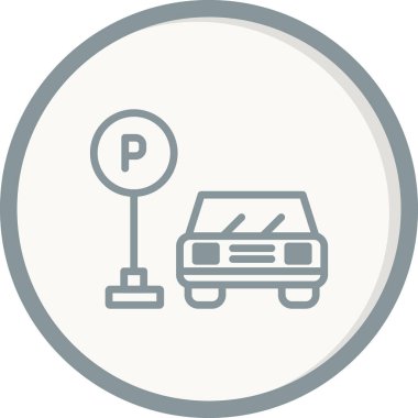 park simgesi, vektör çizimi