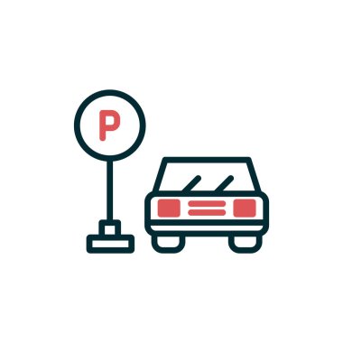 park simgesi, vektör çizimi