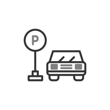 park simgesi, vektör çizimi