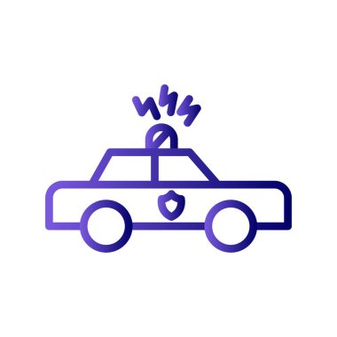 Bir araba simgesinin vektör illüstrasyonu