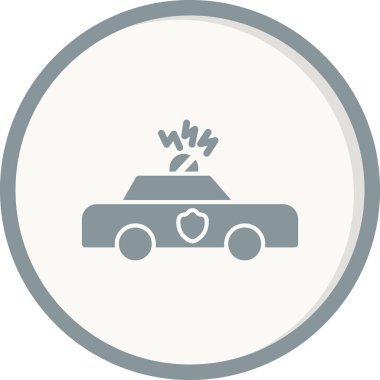 Devriye arabası simgesi, vektör illüstrasyonu