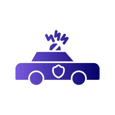 Devriye arabası simgesi, vektör illüstrasyonu