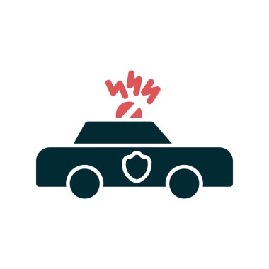 Devriye arabası simgesi, vektör illüstrasyonu