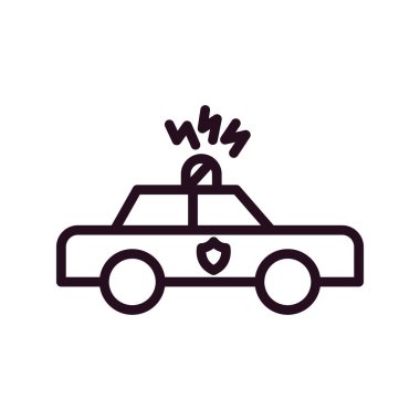 Devriye arabası simgesi, vektör illüstrasyonu