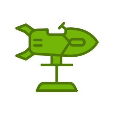 roket ikonu vektör illüstrasyonu