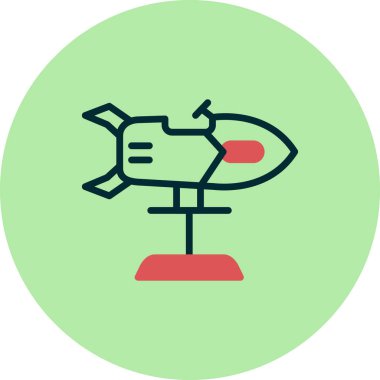 roket ikonu vektör illüstrasyonu