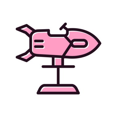 roket ikonu vektör illüstrasyonu