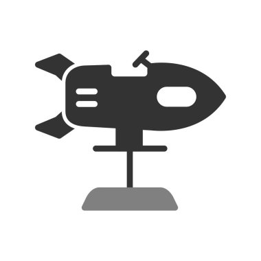 roket ikonu vektör illüstrasyonu