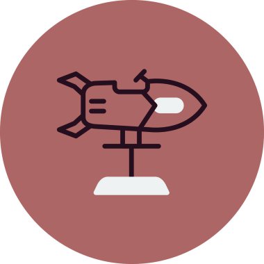 roket ikonu vektör illüstrasyonu