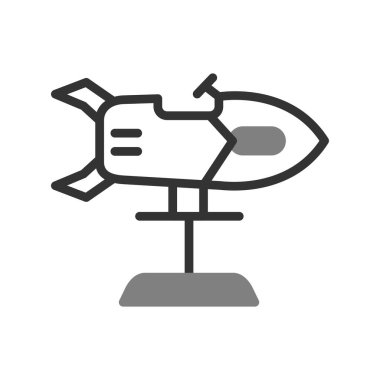 roket ikonu vektör illüstrasyonu