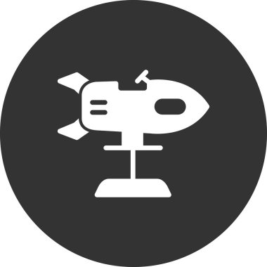 roket ikonu vektör illüstrasyonu