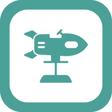 roket ikonu vektör illüstrasyonu