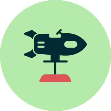 roket ikonu vektör illüstrasyonu