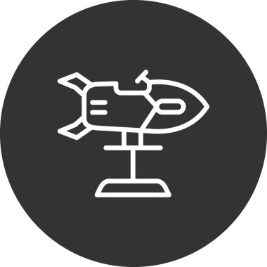 roket ikonu vektör illüstrasyonu